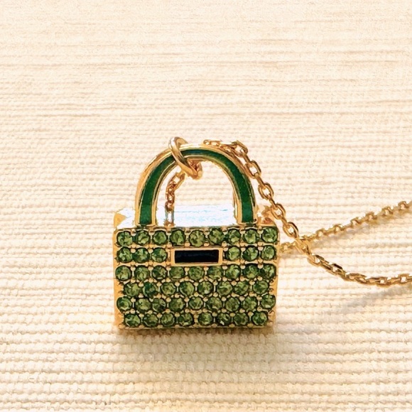 KATE SPADE 💚 Sweet Treasures Mini Purse Pendant Necklace NWT - Picture 1 of 9